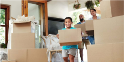 Family On Moving Day